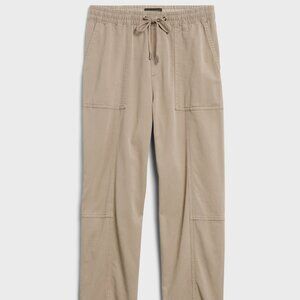 Banana Republic Petite Straight Ankle Pants in Cool Taupe